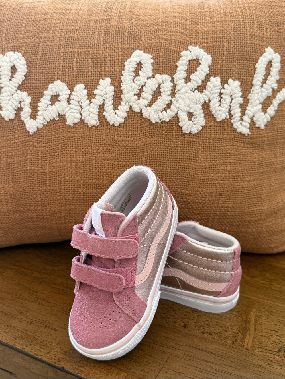 Vans Toddler Sk8-Mid Reissue V Pink Rose Gold High Top Sneaker